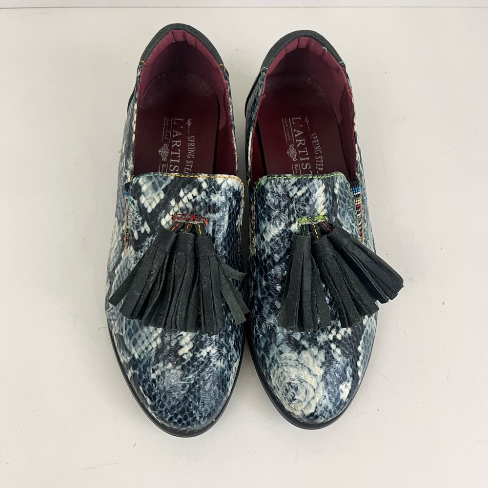Spring Step L’artiste Klasik Python Vegan Leather Loafers Size EU 36 / US 6